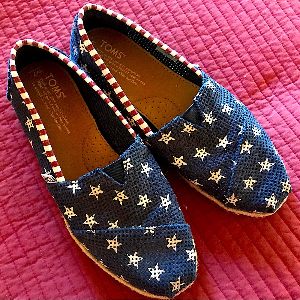 TOMS Casual flats “Stars & Stripes Like New, Sz 7